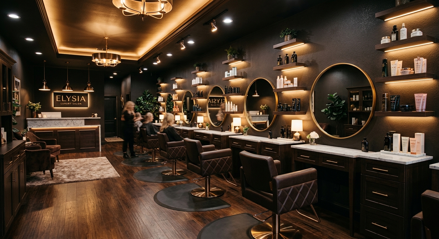 Premium Salon Interieur — Designästhetik von Digital Pro Media